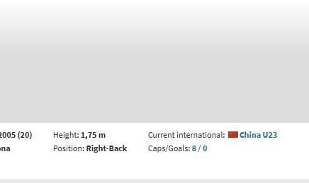 半岛体育入口-德转：青岛西海岸20岁后卫杨希加盟上海海港